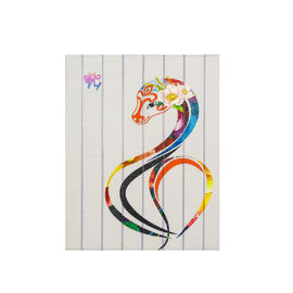 ตกแต่งงูริบบิ้นภาพวาดวัสดุโพลีเอสเตอร์ / ผ้าใบพร้อมกรอบ