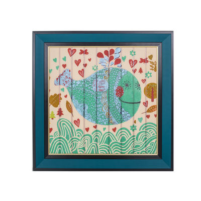 Kids Room Decor Square ภาพวาดสัตว์ริบบิ้นล้างทำความสะอาดได้