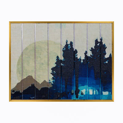 Home Decor Night Scene Ribbon ภาพวาดนามธรรม