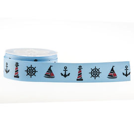 19 มม. 2 สีพิมพ์ G Rosgrain ริบบิ้นสำหรับตกแต่งบรรจุภัณฑ์เครื่องสำอาง