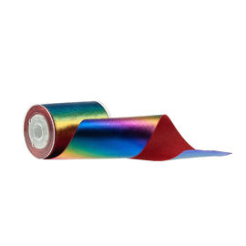 ริบบิ้นโพลีเอสเตอร์ 75 มม. Grosgrain ริบบิ้นฟอยล์สีเงินทนทาน Grosgrain