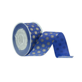 ของตกแต่งบ้านกลิตเตอร์ Grosgrain ริบบิ้นกล่องบรรจุภัณฑ์เครื่องสำอางริบบิ้น Grosgrain สีฟ้า