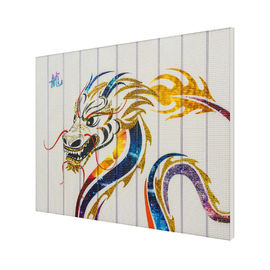 ภาพวาดมังกรจีนที่มีสีสันงานศิลปะแขวนผนังริบบิ้นโรงแรม