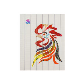 ไก่ที่มีสีสันง่าย ๆ ริบบิ้นศิลปะแขวนจิตรกรรมฝาผนังตกแต่งบ้าน