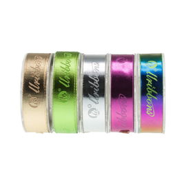 ฟอยล์รุ่นกำหนดเองพิมพ์ Grosgrain ริบบิ้นม้วนหลายสีใช้งานง่าย
