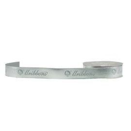 Grosgrain ริบบิ้นเงินพิมพ์สำหรับบรรจุภัณฑ์เครื่องสำอางความกว้าง 16 มม. ทนทาน