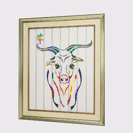 27X22 นิ้วจิตรกรรม Ox Ribbon หนา 5 ซม. ความเสียหายฟรีกับกรอบไม้