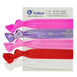 Spandex Colorful Girls Hair Polyester Spandex Elastic Band Bracelet